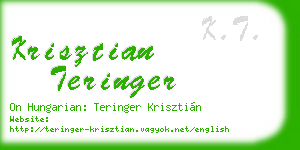 krisztian teringer business card